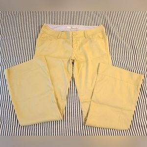 Yellow Linen-Blend Pant